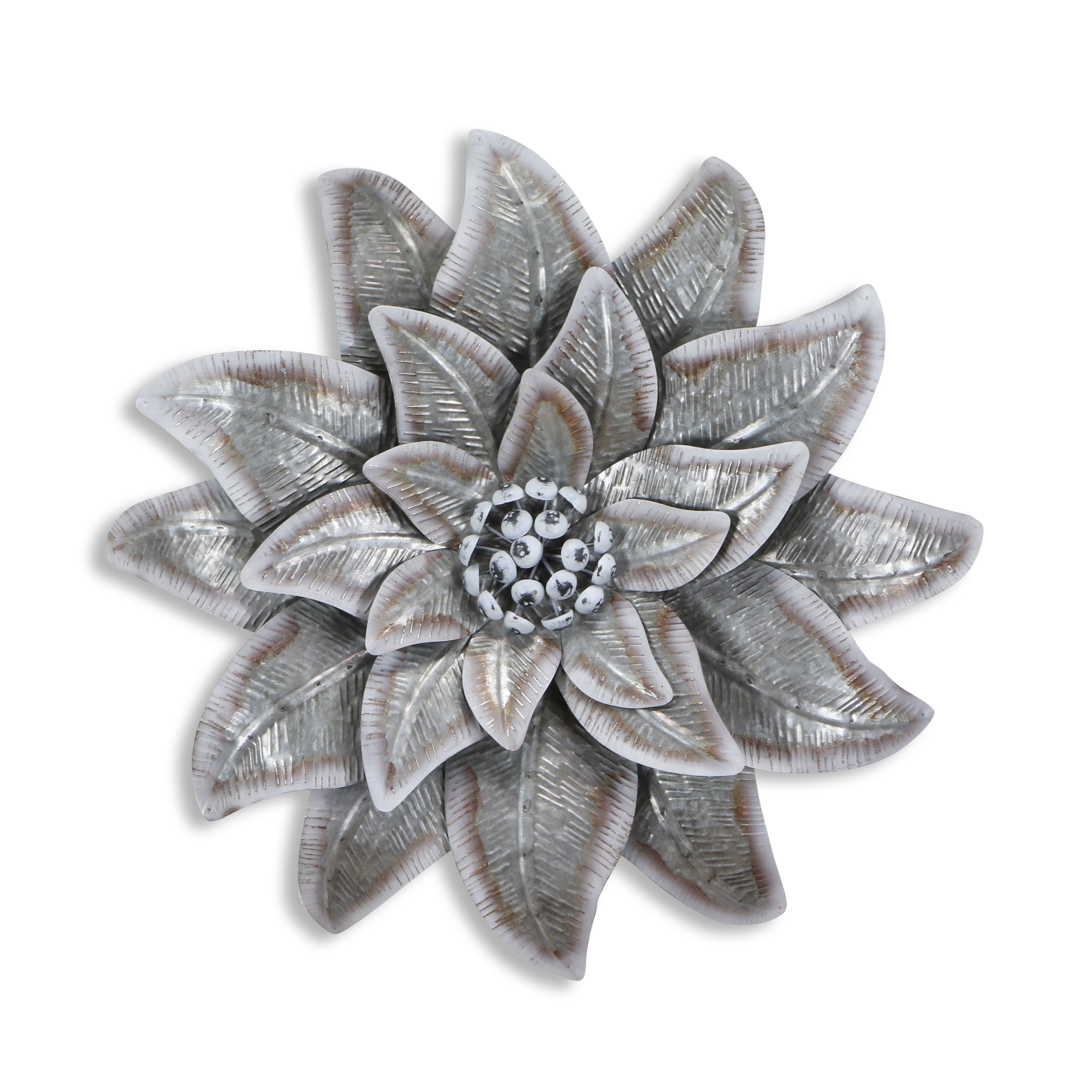 Varinnia Galvanized Metal Lotus Style Wall Decor