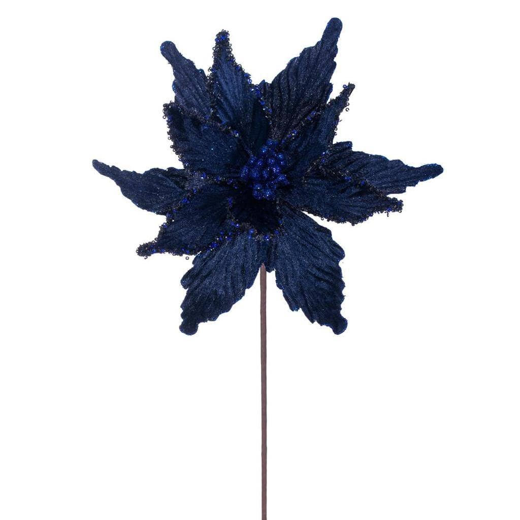 Casafoyer Midnight Blue Poinsettia Floral Spray Set - 6 Pack ( Pack of 2 )