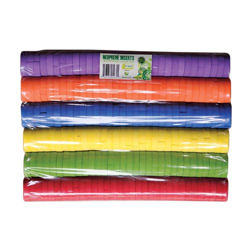 2 Neoprene Inserts COLOR CODED (sold 192 pcs per pack)