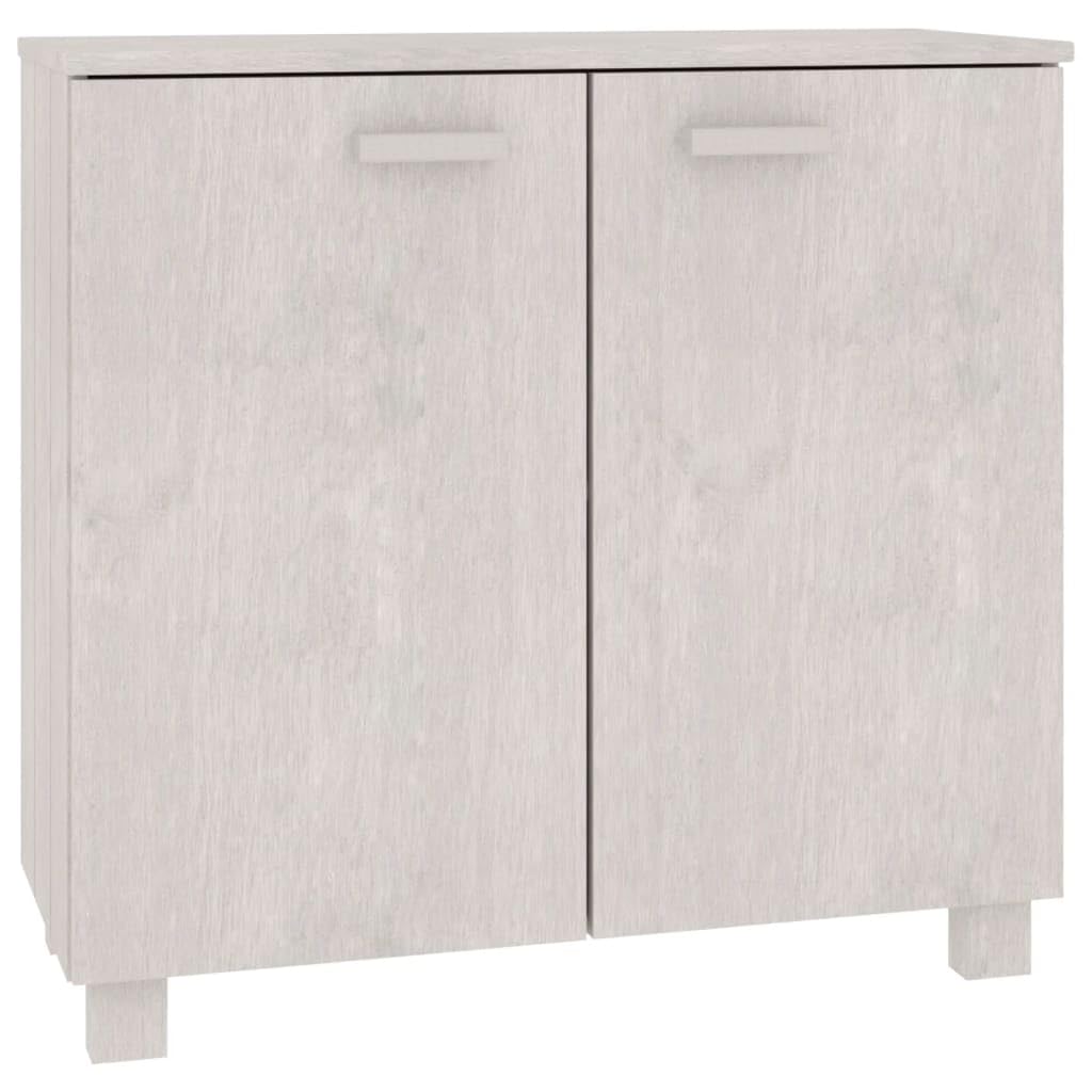 vidaXL Sideboard White 33.5x13.8"x31.5" Solid Wood Pine"