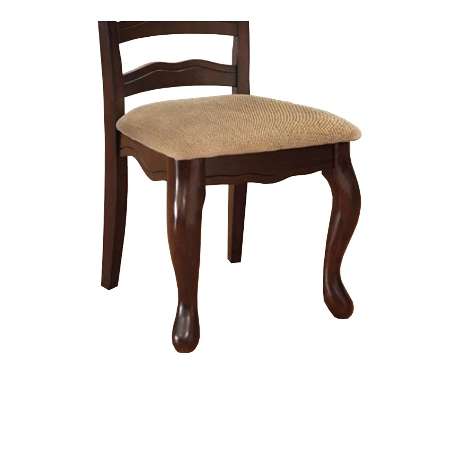 Benjara Cottage Side Chair With Padded Seat, Set Of Two, Brown