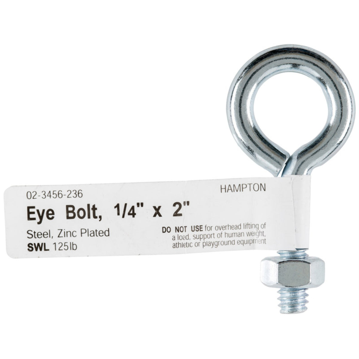 Bolt Eye W/Nut 1/4X2 (Pack Of 10)