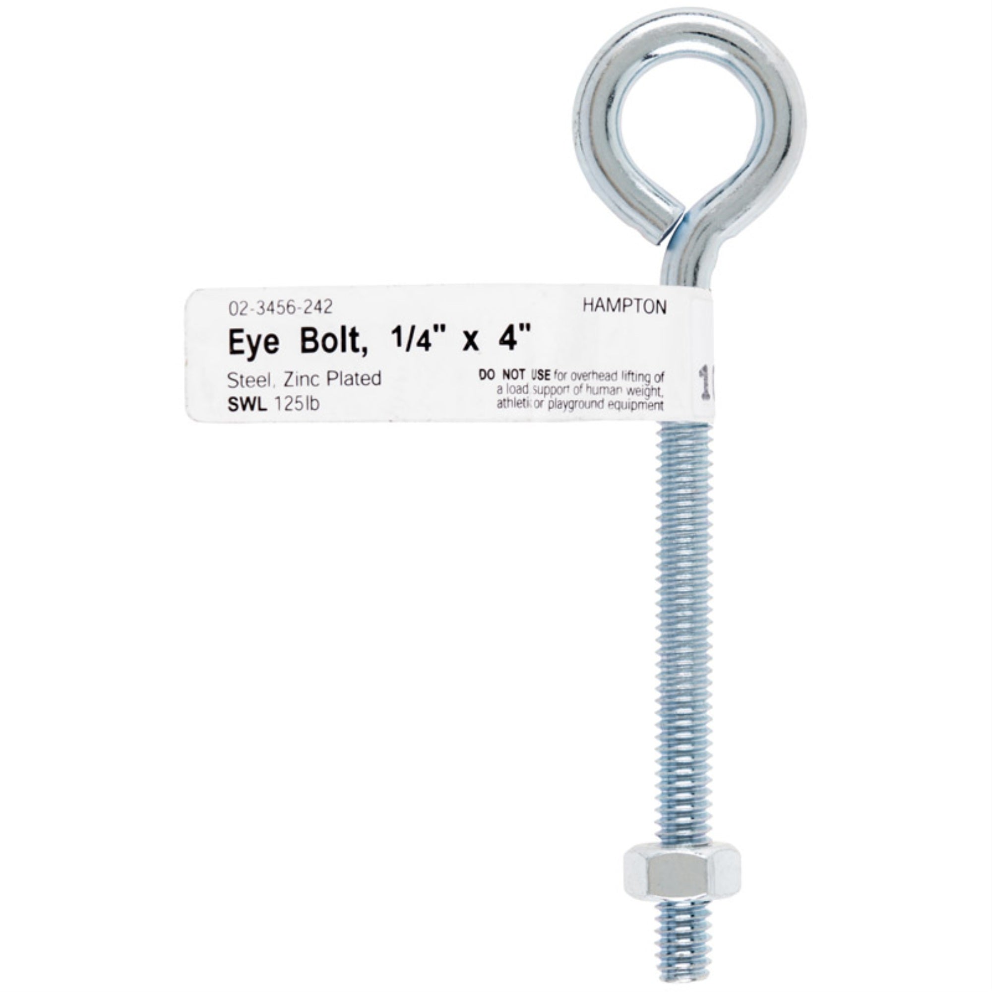 Bolt Eye W/Nut 1/4X4 (Pack Of 10)