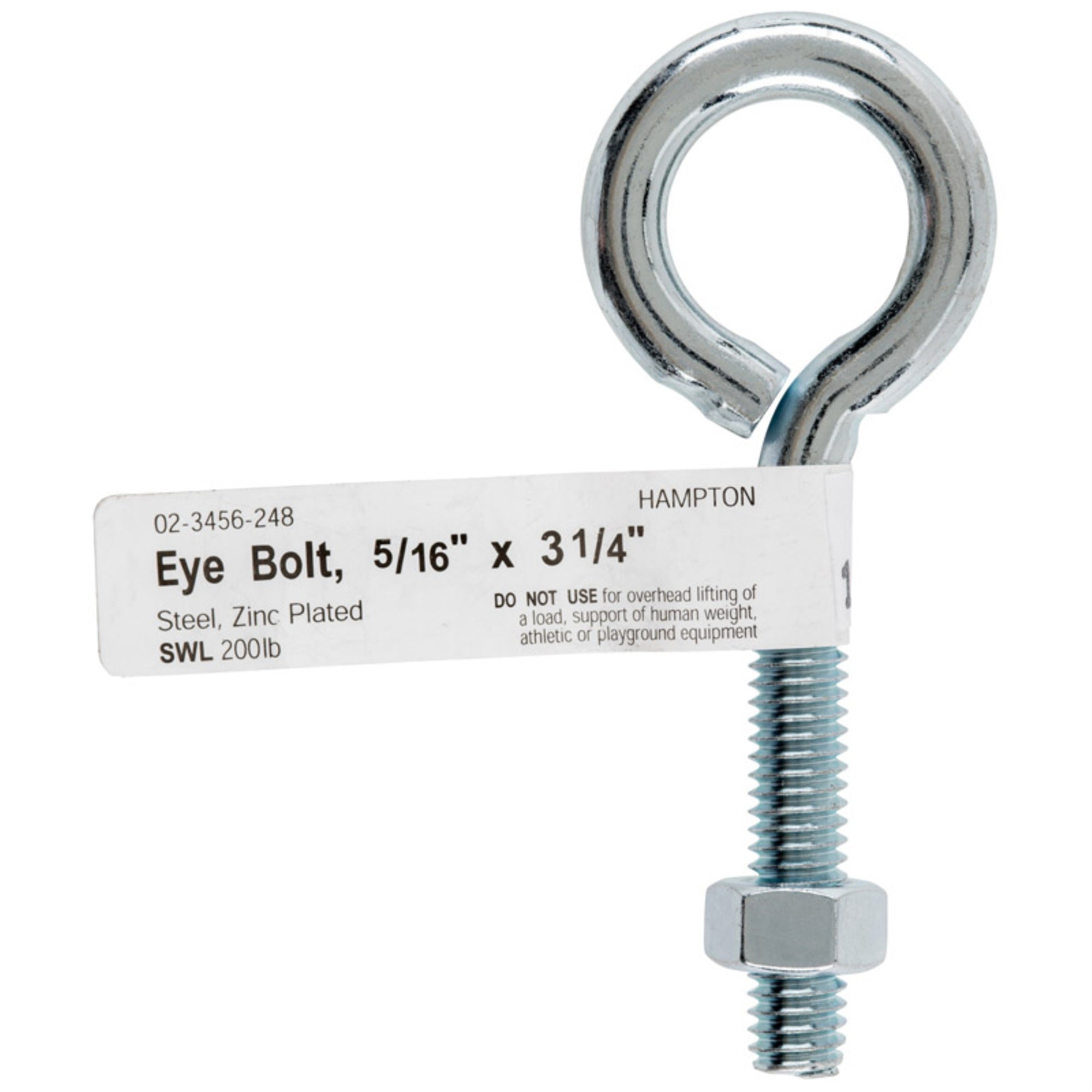 Bolt Eye W/Nut5/16X3.25 (Pack Of 10)