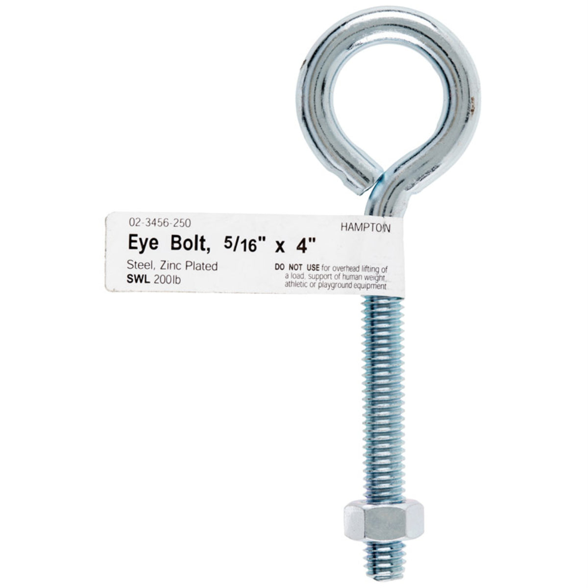 Bolt Eye W/Nut 5/16X4 (Pack Of 10)