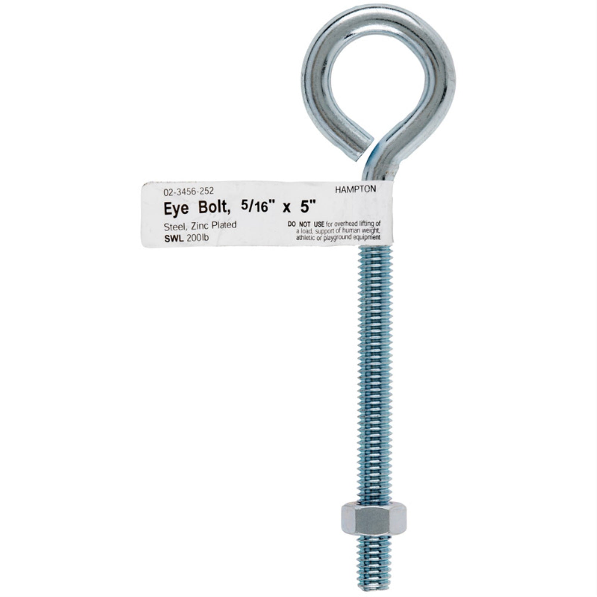 Bolt Eye W/Nut5/16X5 (Pack Of 10)