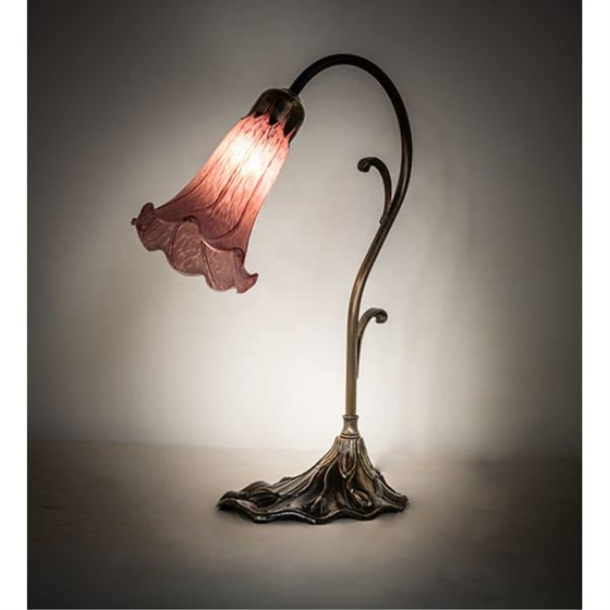 15' High Lavender Tiffany Pond Lily Accent Lamp
