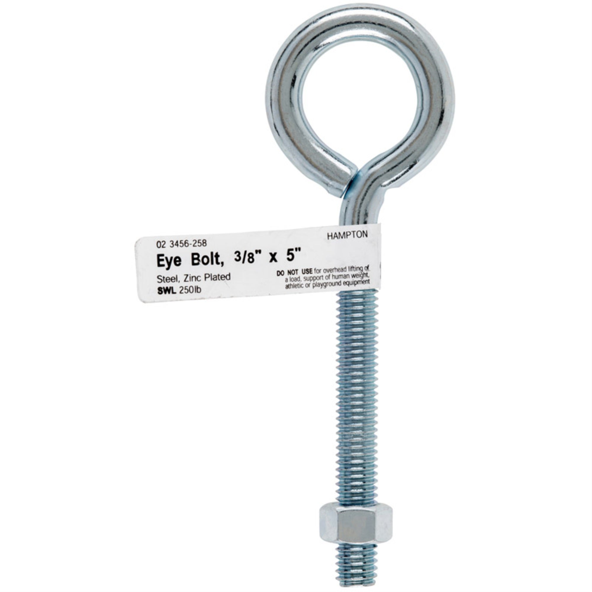 Bolt Eye W/Nut 3/8X5 (Pack Of 10)