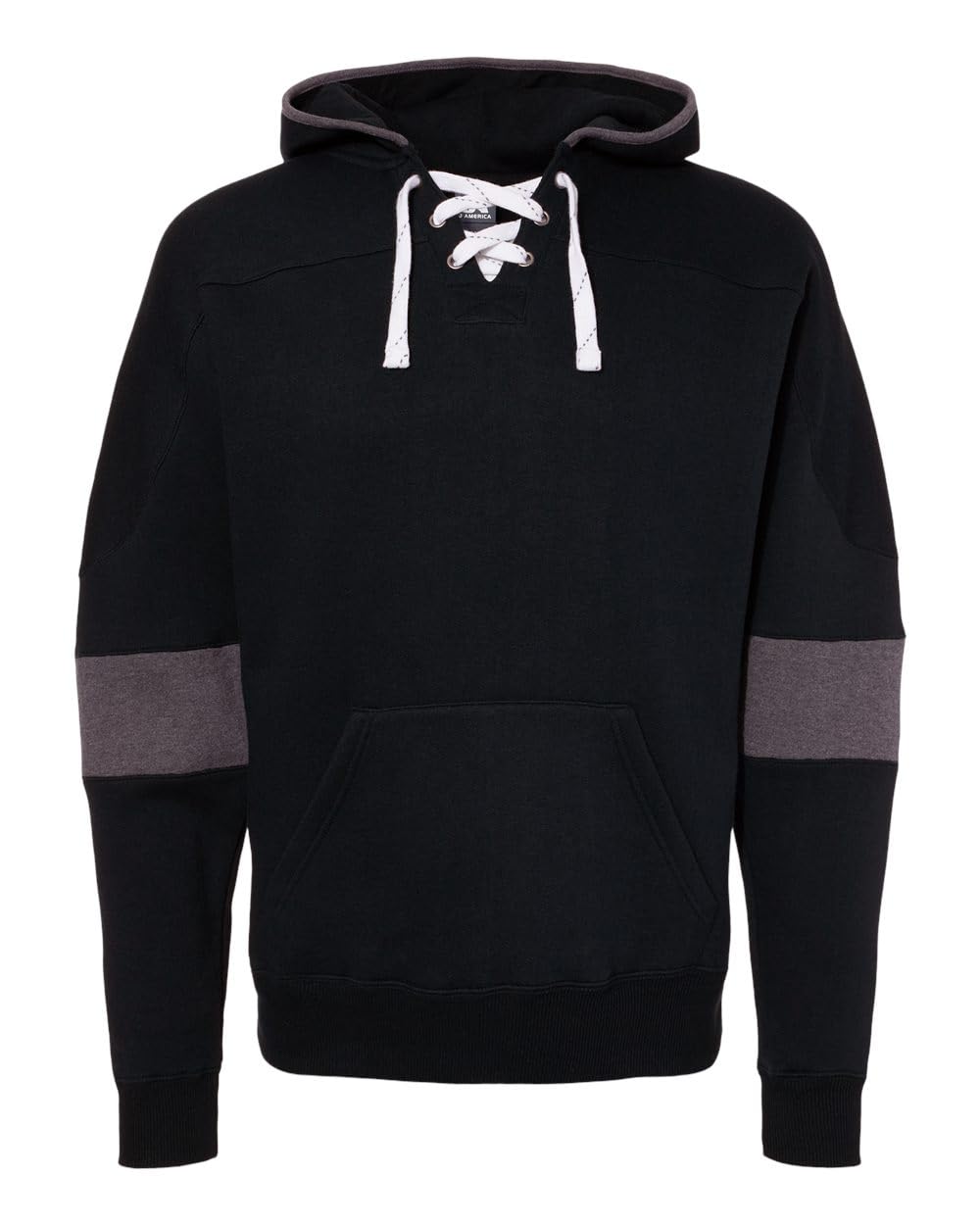 J. America Sport Lace Colorblocked Fleece Hooded Sweatshirt - Navy, XL