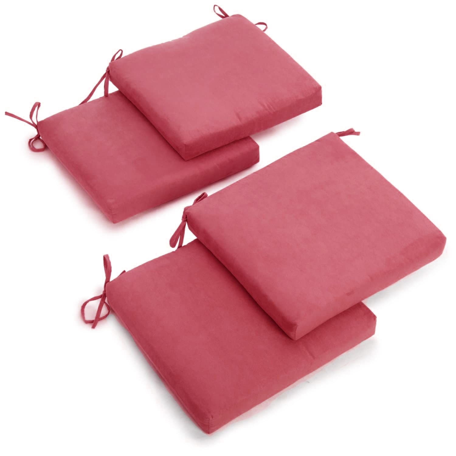 20-inch by 19-inch Solid Microsuede Chair Cushions (Set of 4) 93454-4CH-MS-BB