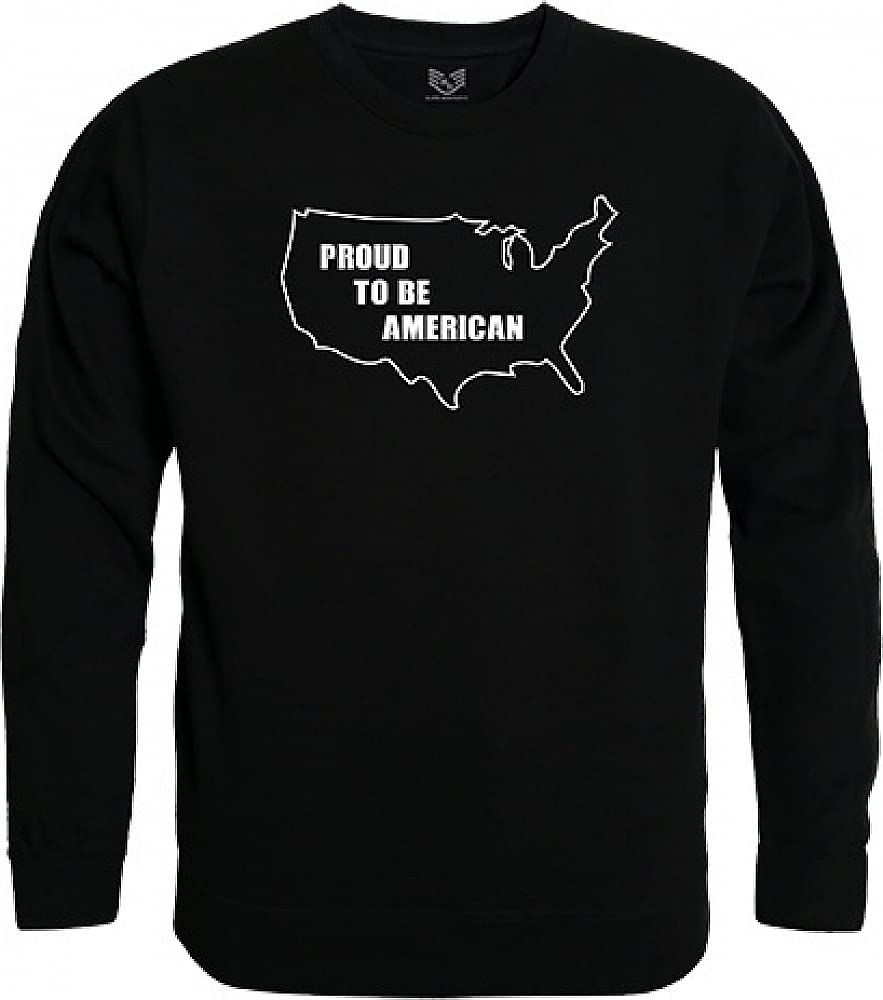 Graphic Crewneck, PTB American, Black, XL