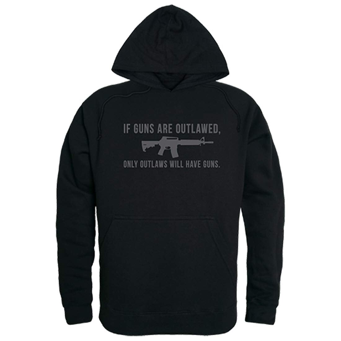 Graphic Pullover, Outlawed, Black, 2X