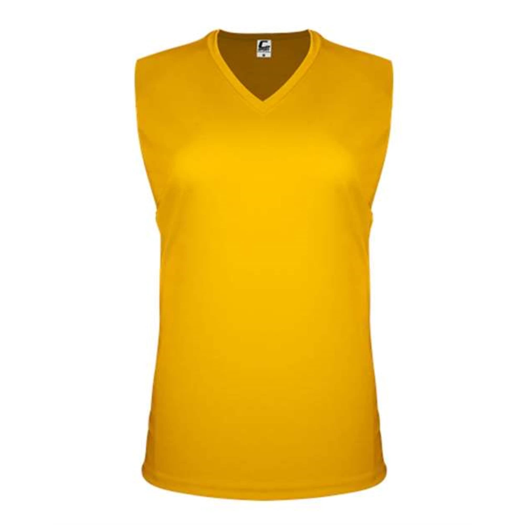 C2 Sport Womens Sleeveless V-Neck T-Shirt - Gold, XL