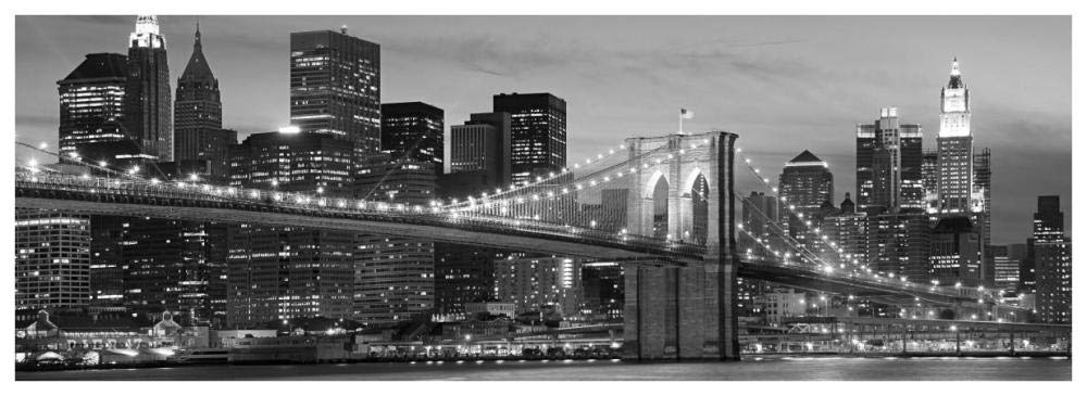 Brooklyn Bridge at Night (detail)-Paper Art-74x26”