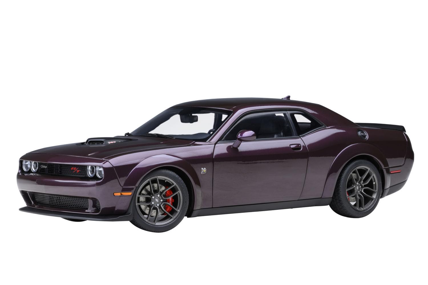 2022 Dodge Challenger R/T Scat Pack Widebody Hellraisin Purple Metallic 1/18 Model Car by Autoart