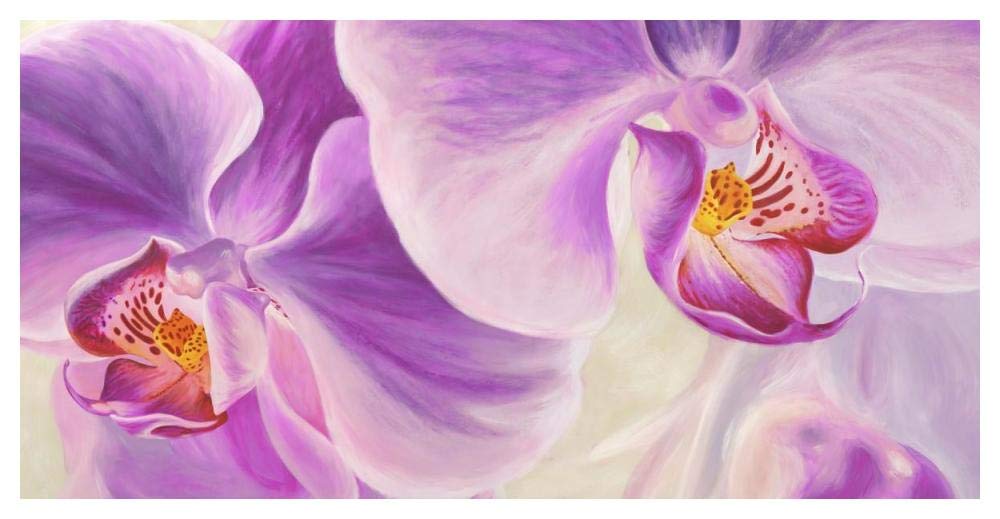 Purple Orchids-Paper Art-50x26”