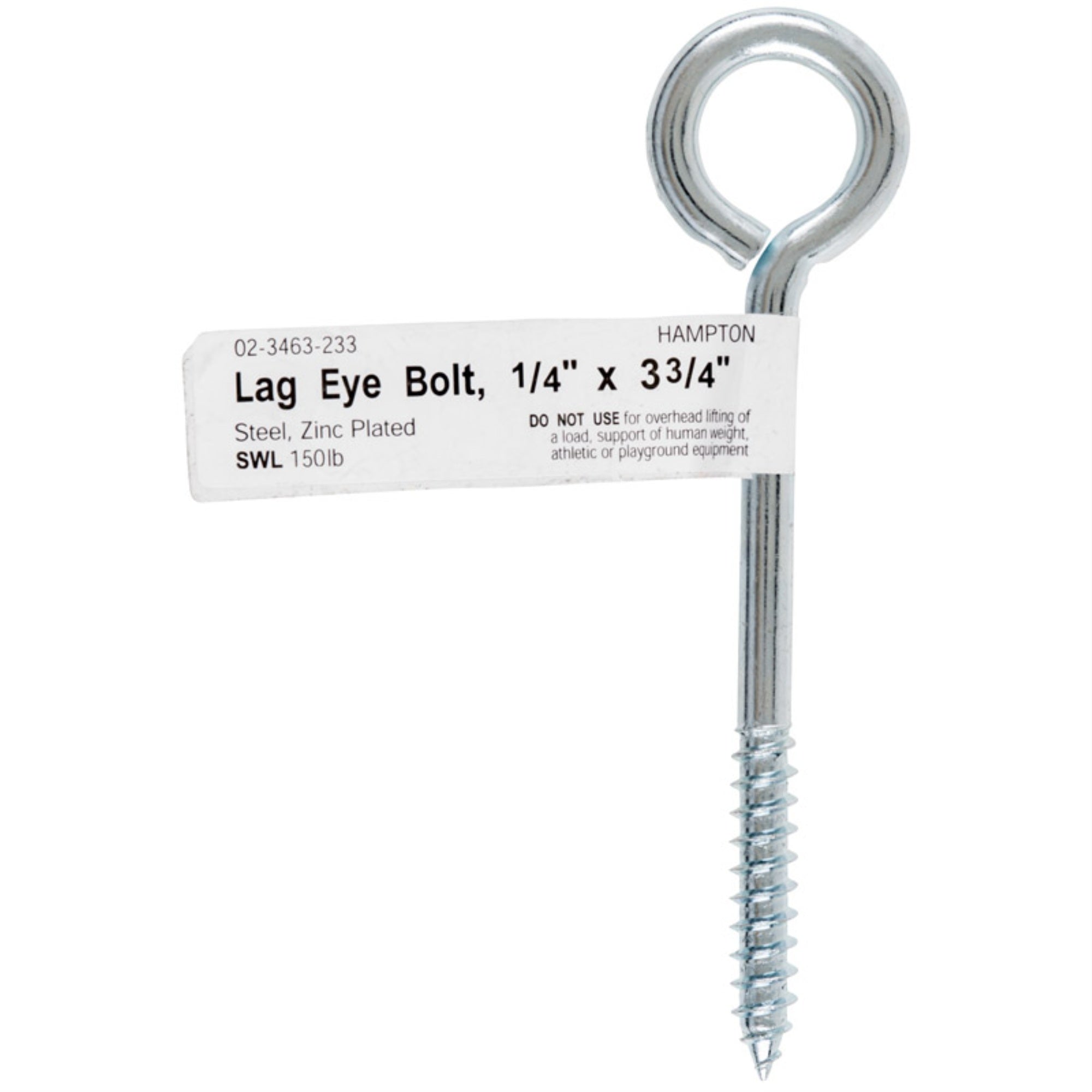 Bolt Eye Lag 1/4X3-3/4 (Pack Of 10)