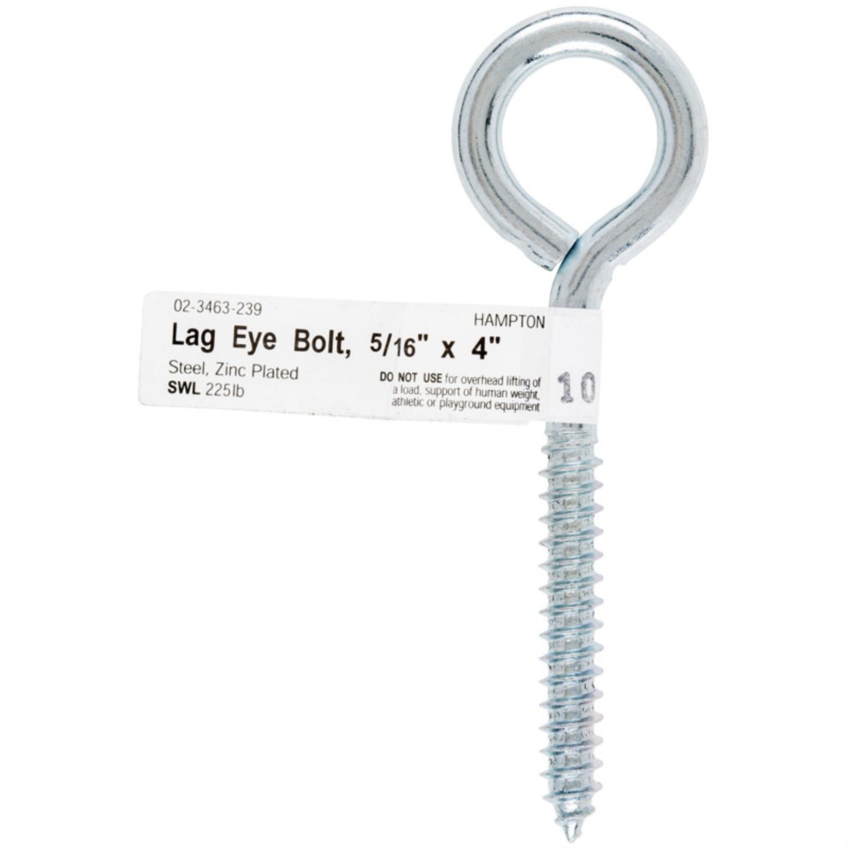 Bolt Eye Lag 5/16X4 (Pack Of 10)