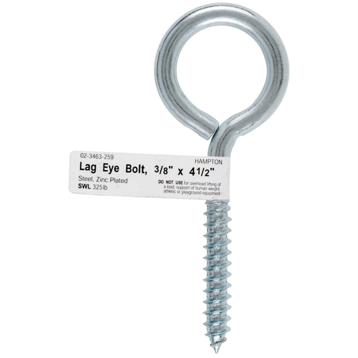 Bolt Eye Lag 3/8X4-1/2 (Pack Of 10)