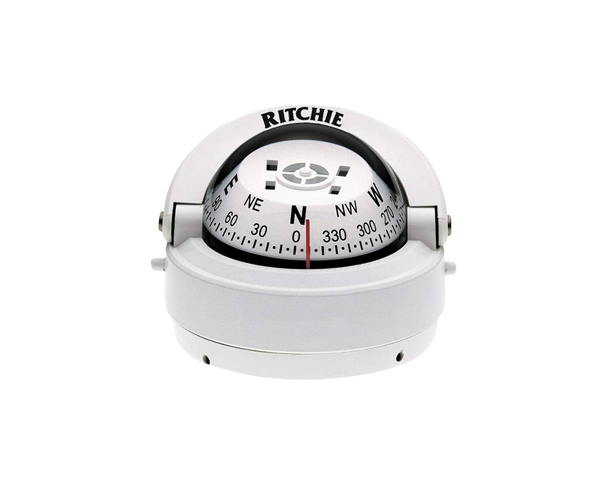 Ritchie Navigation Compass, Surface Mount, 2.75' Dial, Wht.