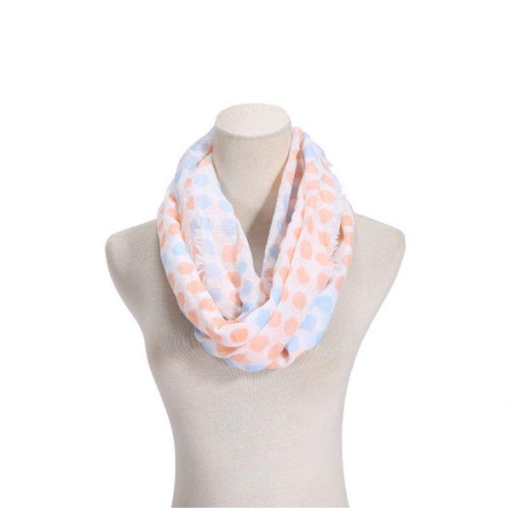 INFINITY SCARF - BLUE & CORAL