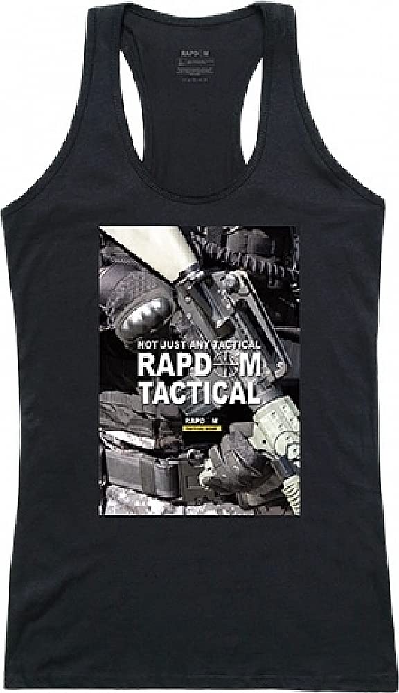 Womens Graphic Tank, RAPDOM 2, Black, S
