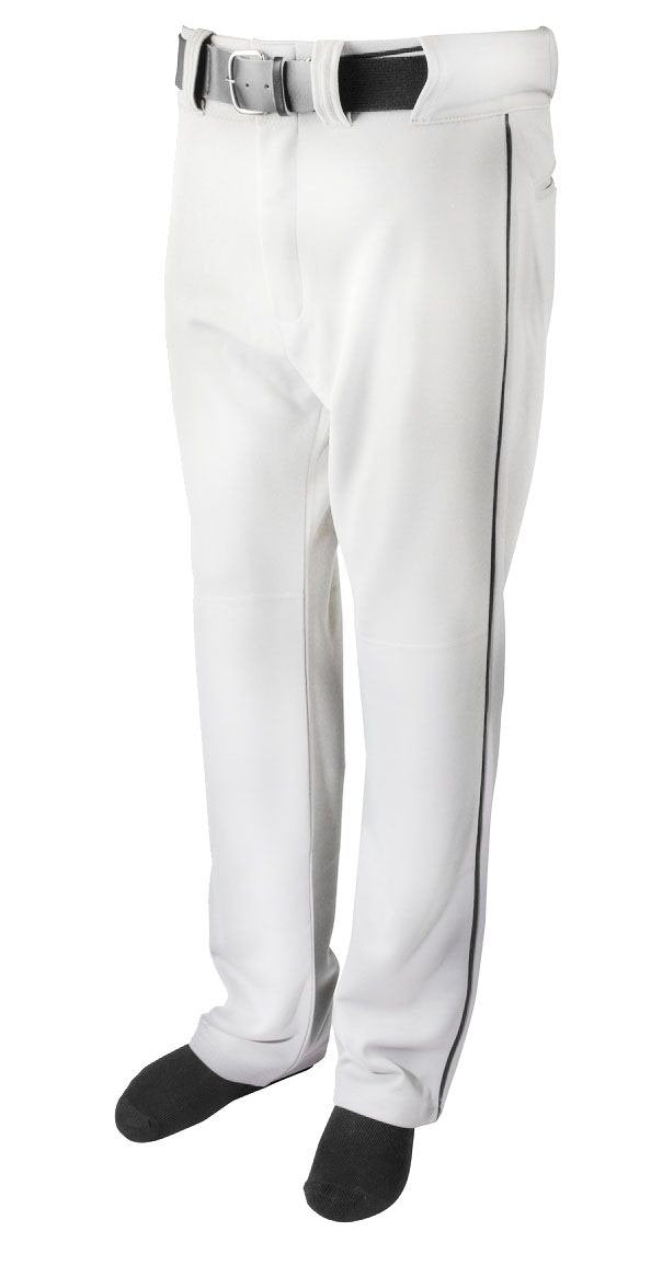 BASEBALL PANT W/ PIPING-WHITE/BLACK-YM