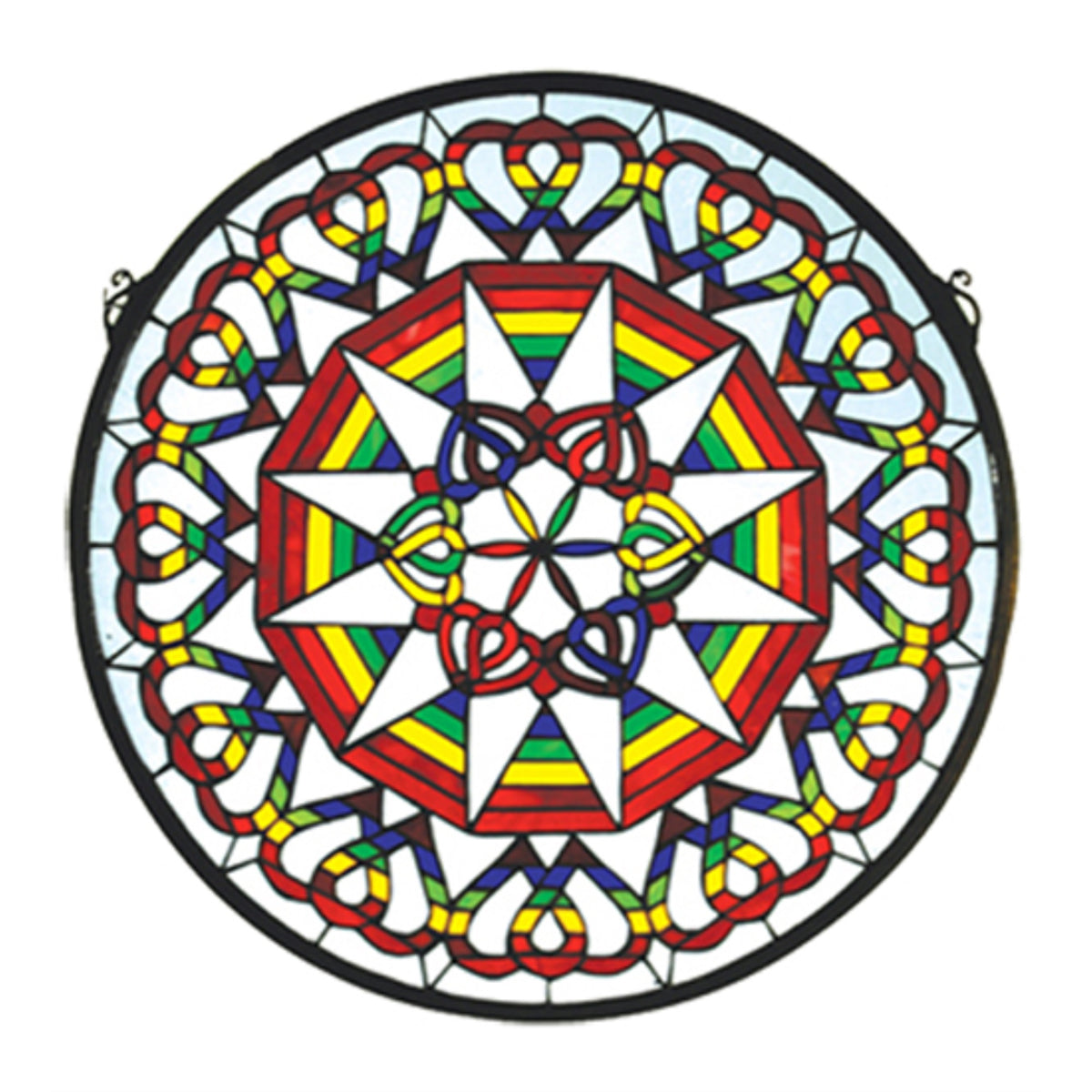 20'W X 20'H Rainbow Expression Medallion Stained Glass Window