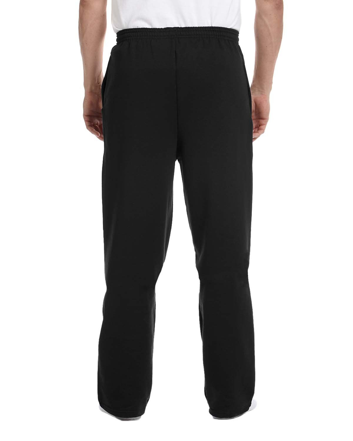 Champion Double Dry Eco Open Bottom Sweatpants with Pockets - Black, S