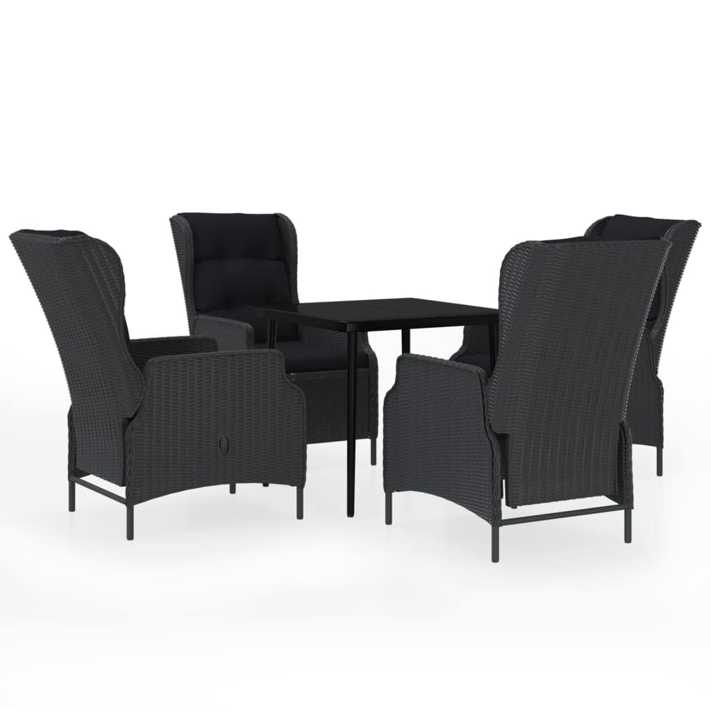 vidaXL 3 Piece Patio Dining Set Dark Gray