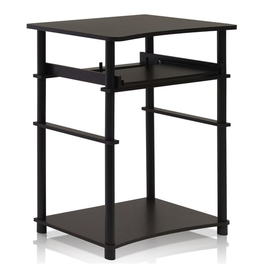 Furinno 10016EX/BK Home Laptop Notebook Computer Desk, Espresso/Black