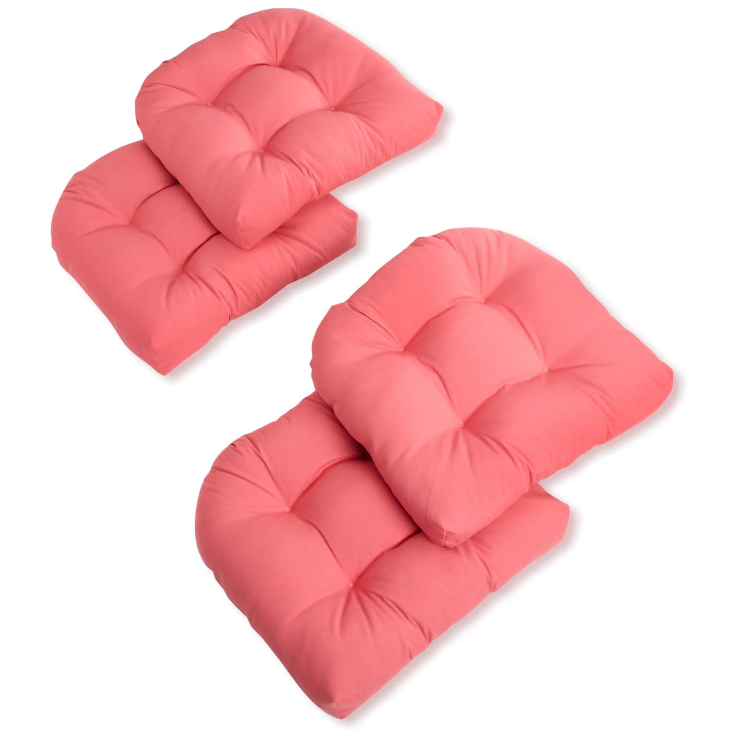 19-inch U-Shaped Twill Tufted Dining Chair Cushions (Set of 4)