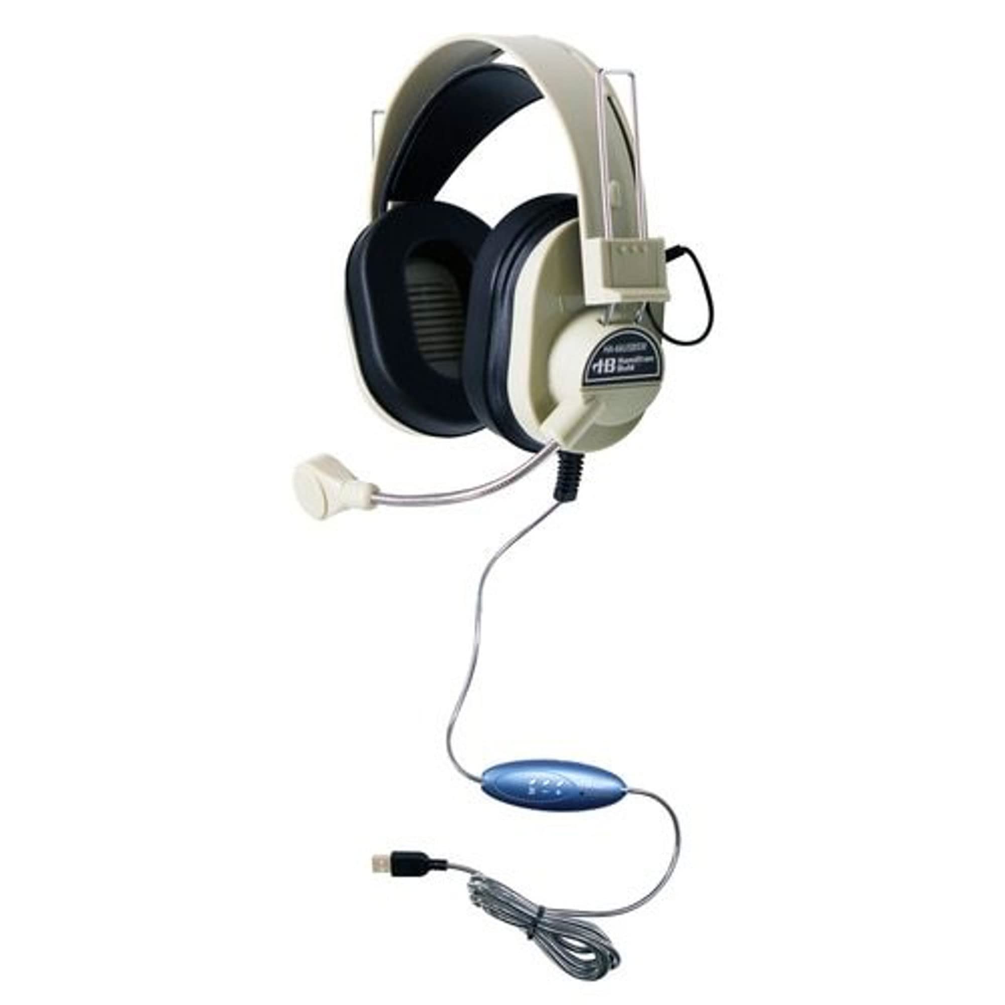 40 Headset, Deluxe with gooseneck Microphone, USB Plug, Soft vinyl ear cushions
