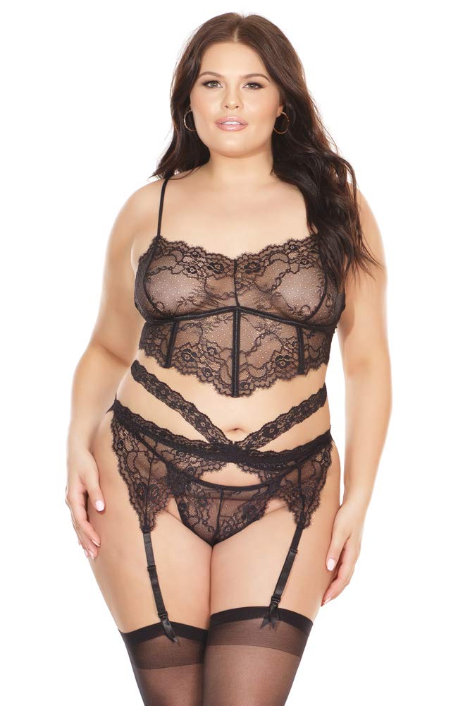 Coquette Diva Bra Garterbelt And G-String