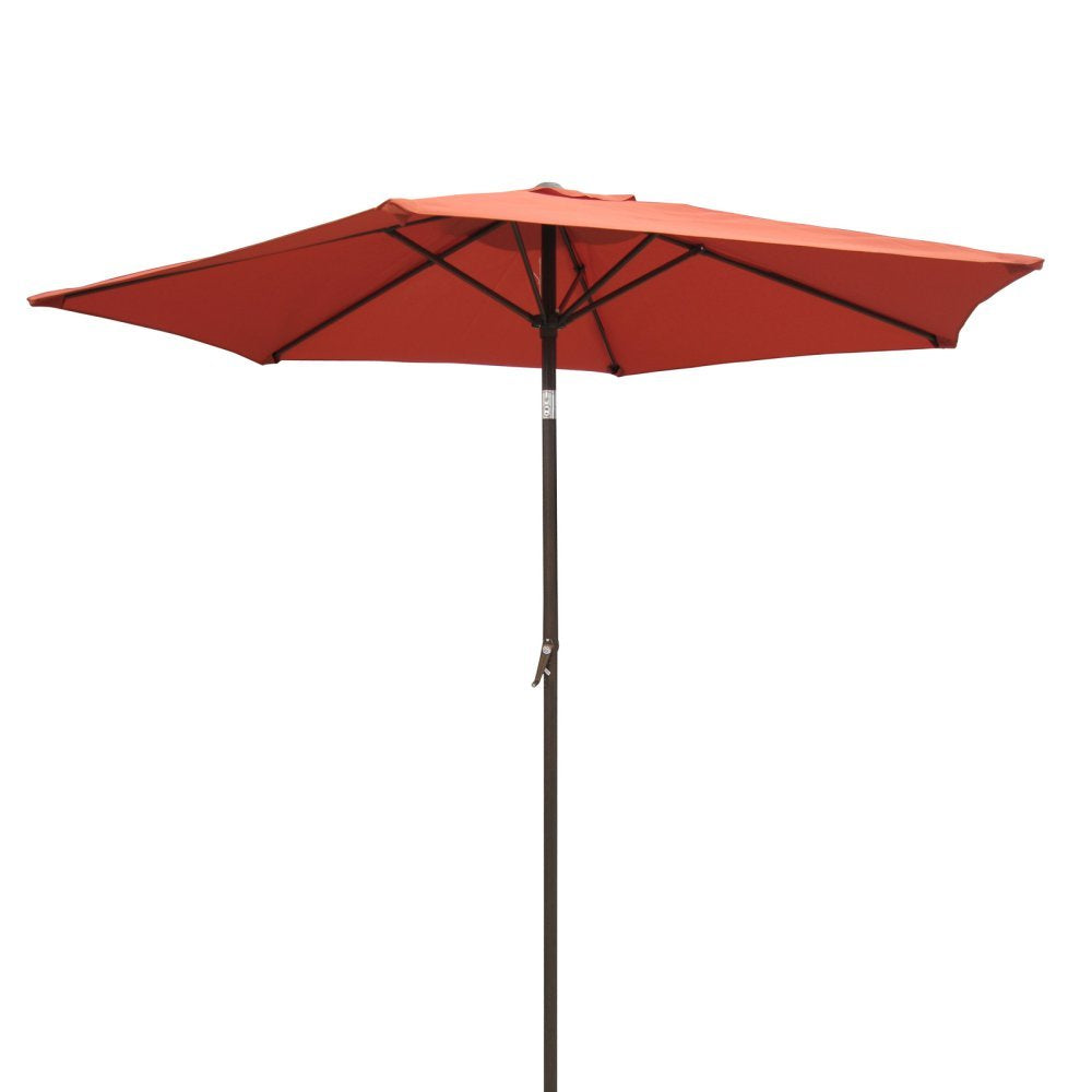 St. Kitts Aluminum Tilt and Crank 8-foot Outdoor Umbrella - Dark Grey/Light Green