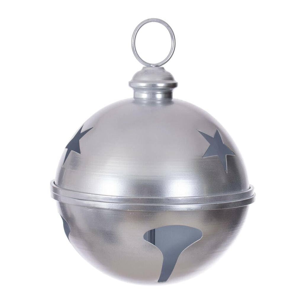 Casafoyer 10” Silver Iron Bell Ornament - (Pack Of 2)