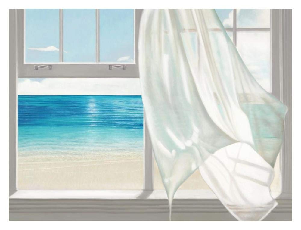 Emerald Seascape (detail)-Paper Art-18x14”