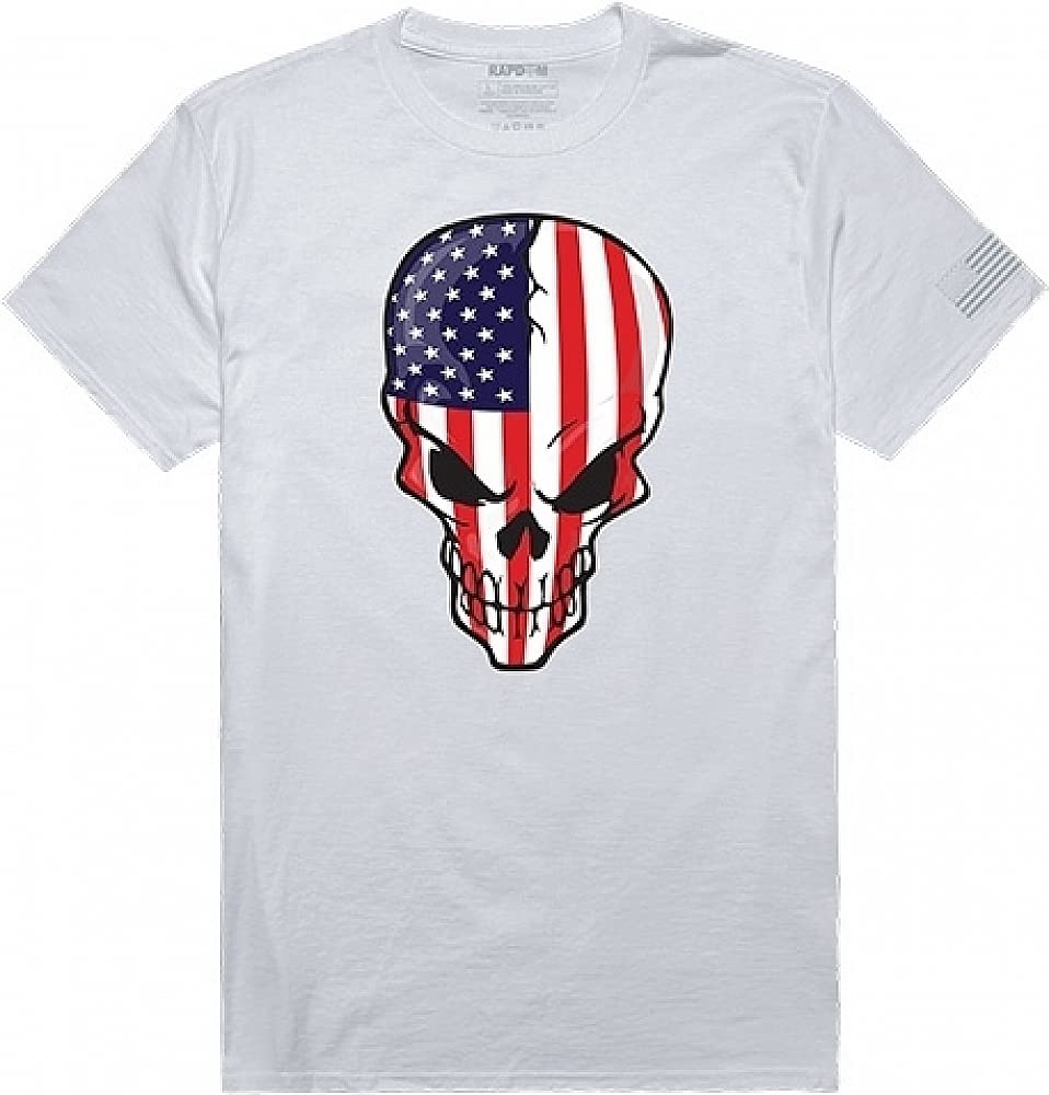 Tactical Graphic T, Skull Flag, White, 2X