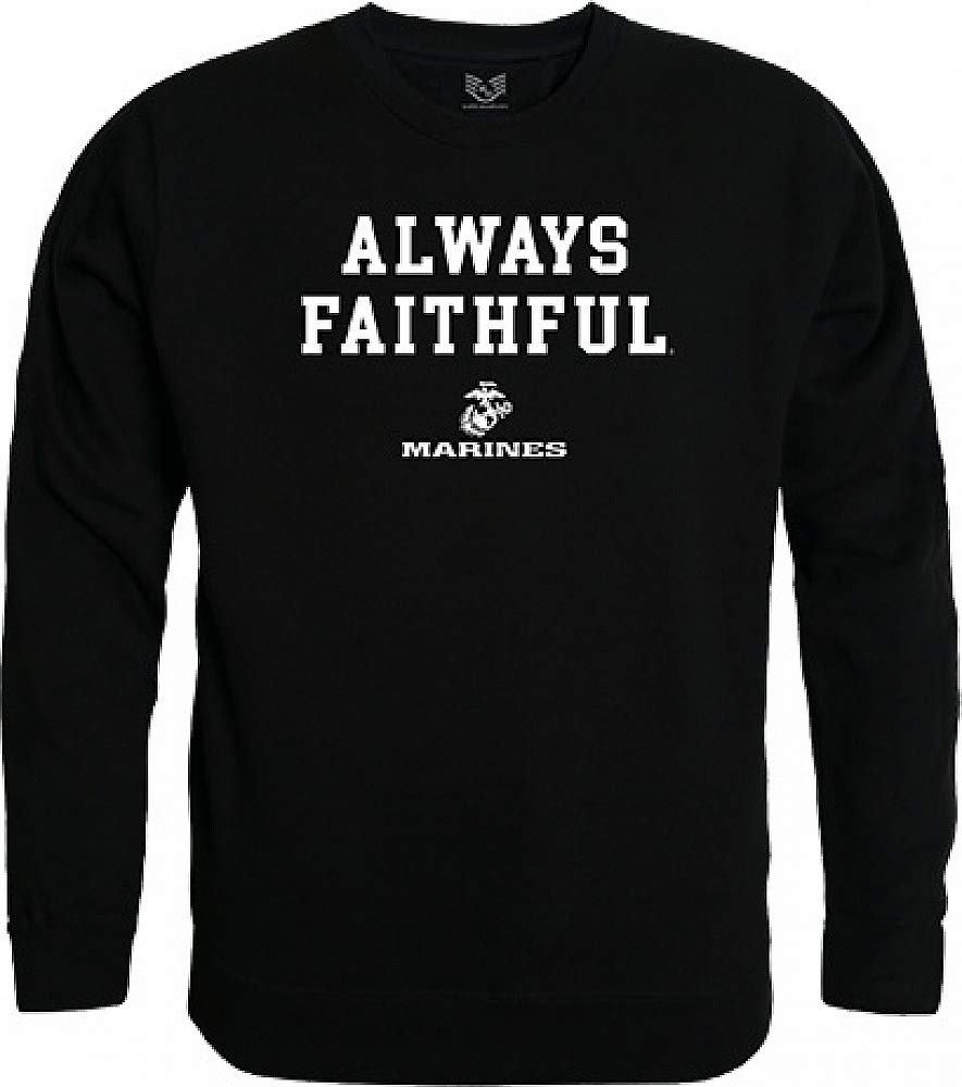 Graphic Crewneck, Faithful 1, Black, XL