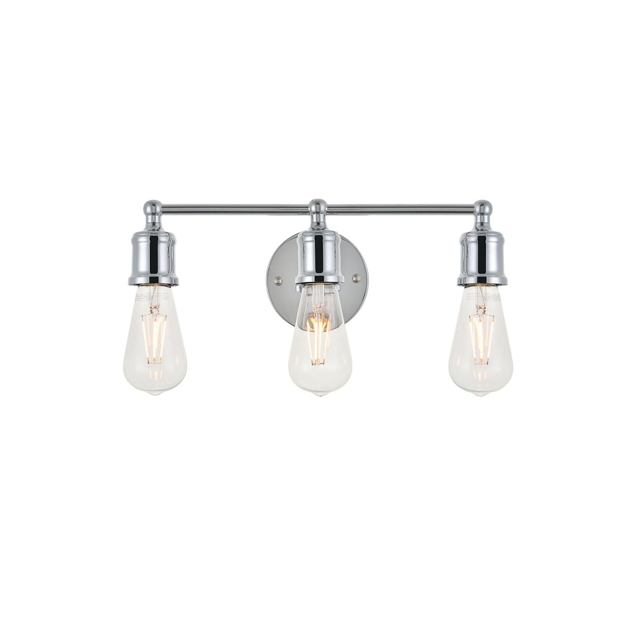Living District Indoor Modern Home Decorative Bright Ceiling Serif 3 Light Chrome Wall Sconce