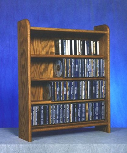 4 Shelf Cd Storage (Honey Oak)