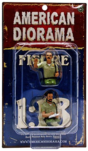 Seated Sheriff Officers 2 Piece Figure Set For 1:18 Models By American Diorama 23831