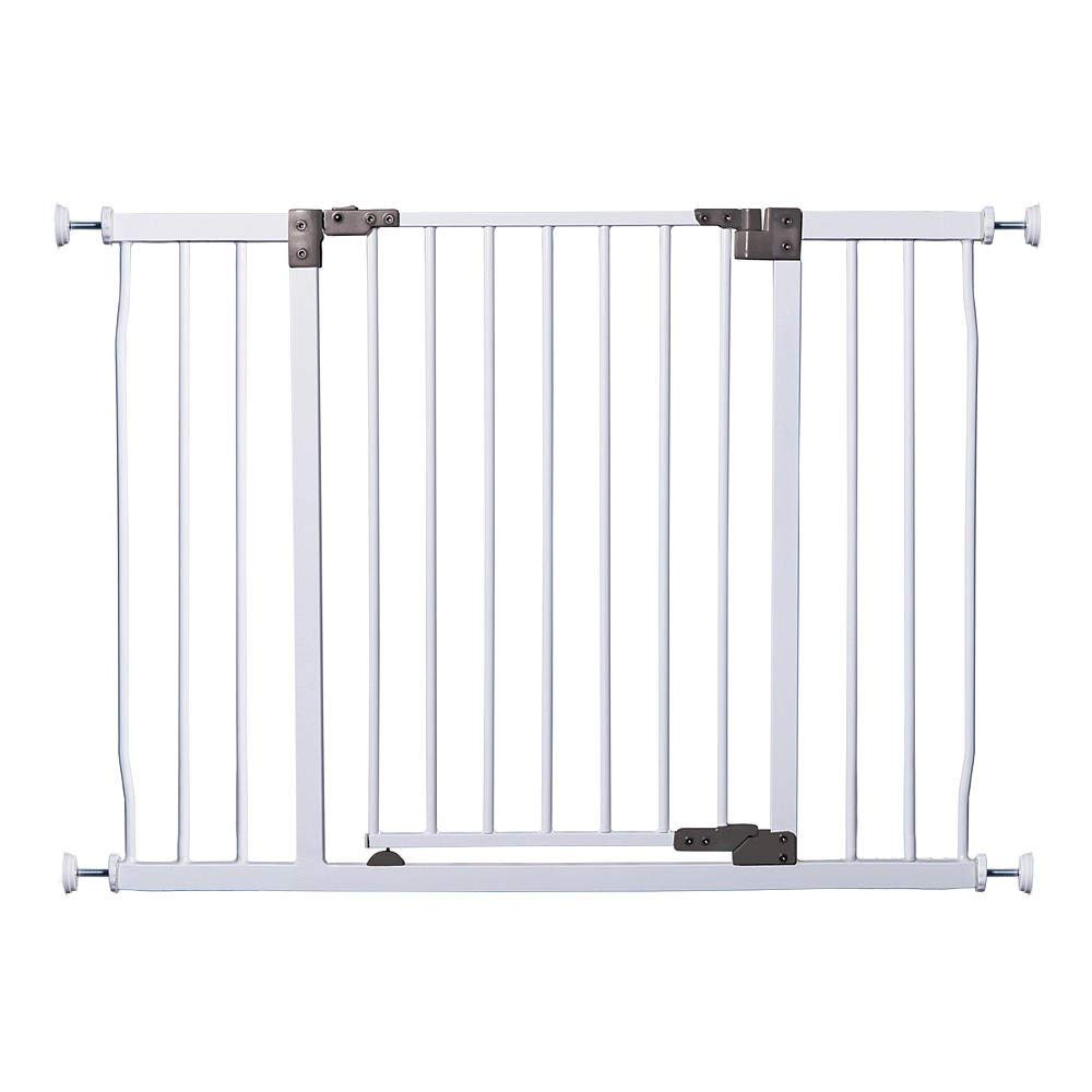 Dreambaby Liberty Extra-Wide Baby Safety Gate- With Smart Stay Open Feature - Fits Openings 39-42.5 Inches Wide - White - Model