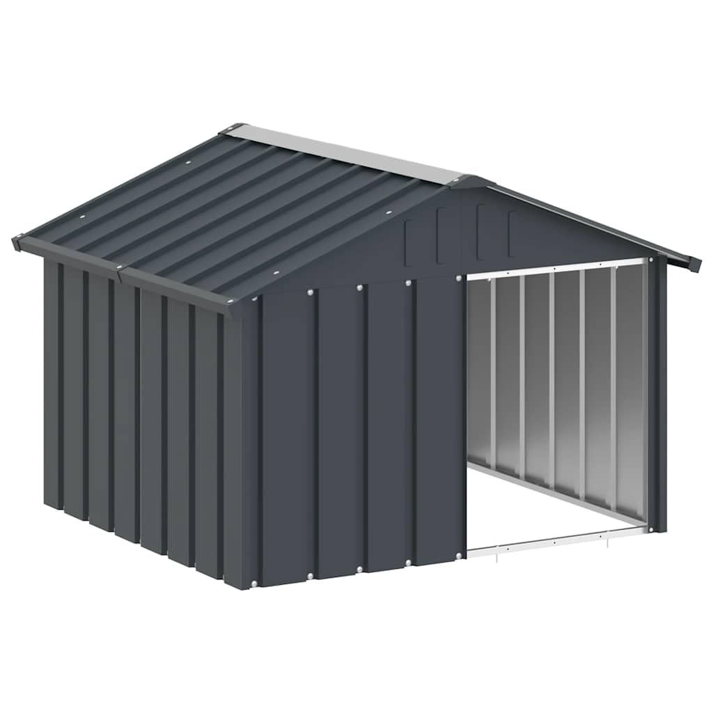 Casafoyer  Dog House Anthracite 45.9x40.6"x32.1" Galvanized Steel - (Pack Of 2)"