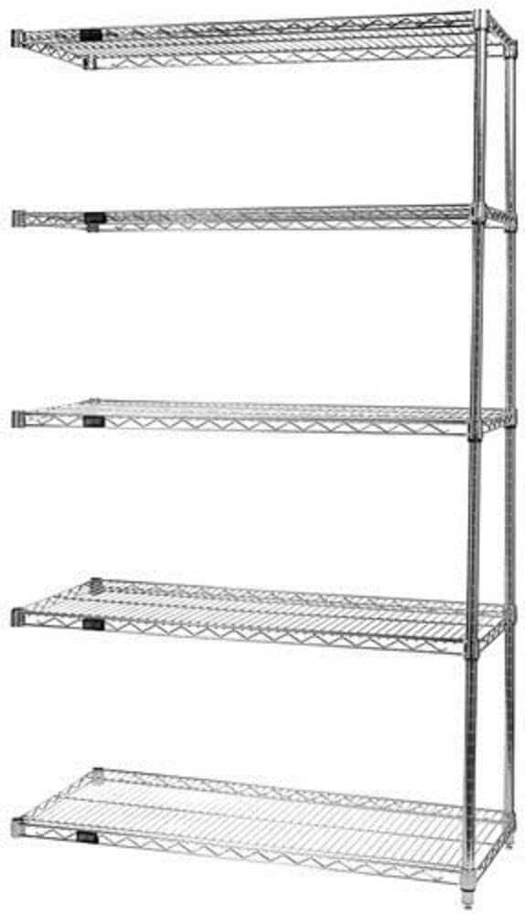Wire 5 Shelf ADD-ON KIT Chrome 63in