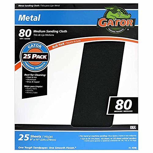 Ali Industries 4246 9 X 11 Emery Cloth Sanding Sheets, 80 Grit