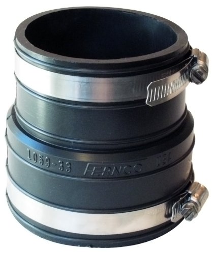 Fernco P1059-33 3-Inch By 3-Inch (Inner Diameter) Rubber Flexible Coupling Repair Fitting