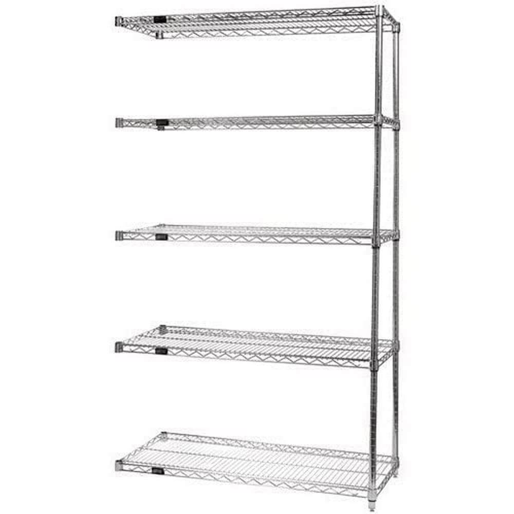 Wire 5 Shelf ADD-ON KIT Chrome 54in