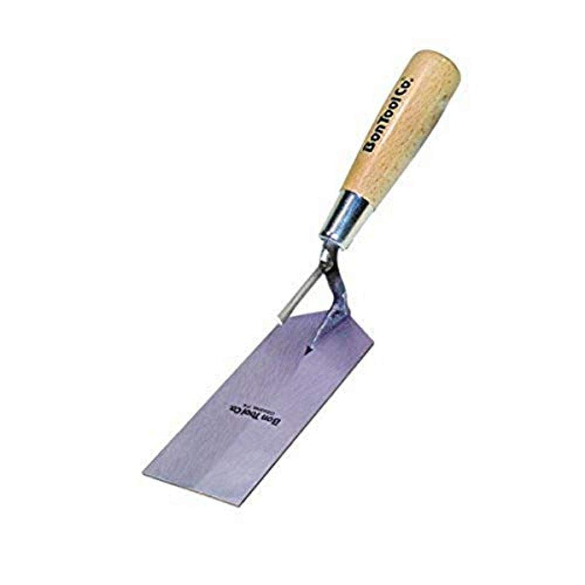 Bon 14-333 Margin Trowel - Bucket Carbon Steel 8-inch X 2-inch Wood Handle