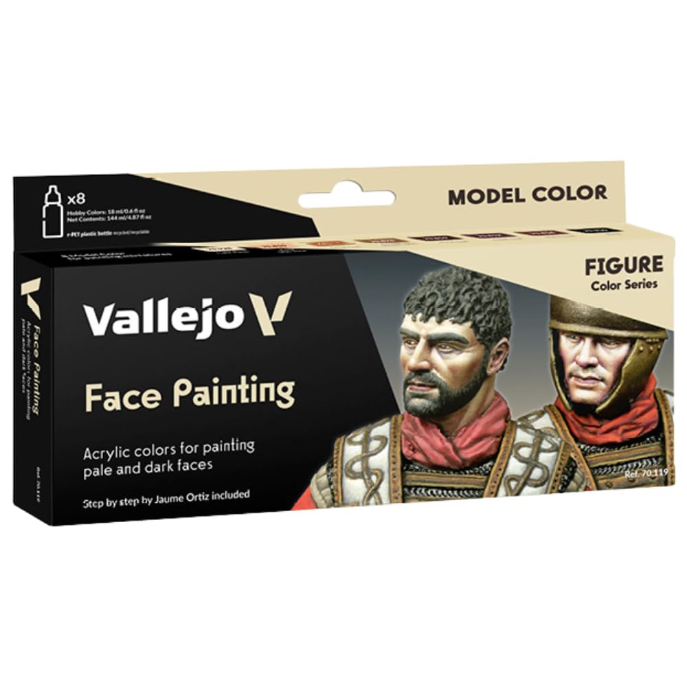 Vallejo Face Painting Set, 17ml (Set of 8)